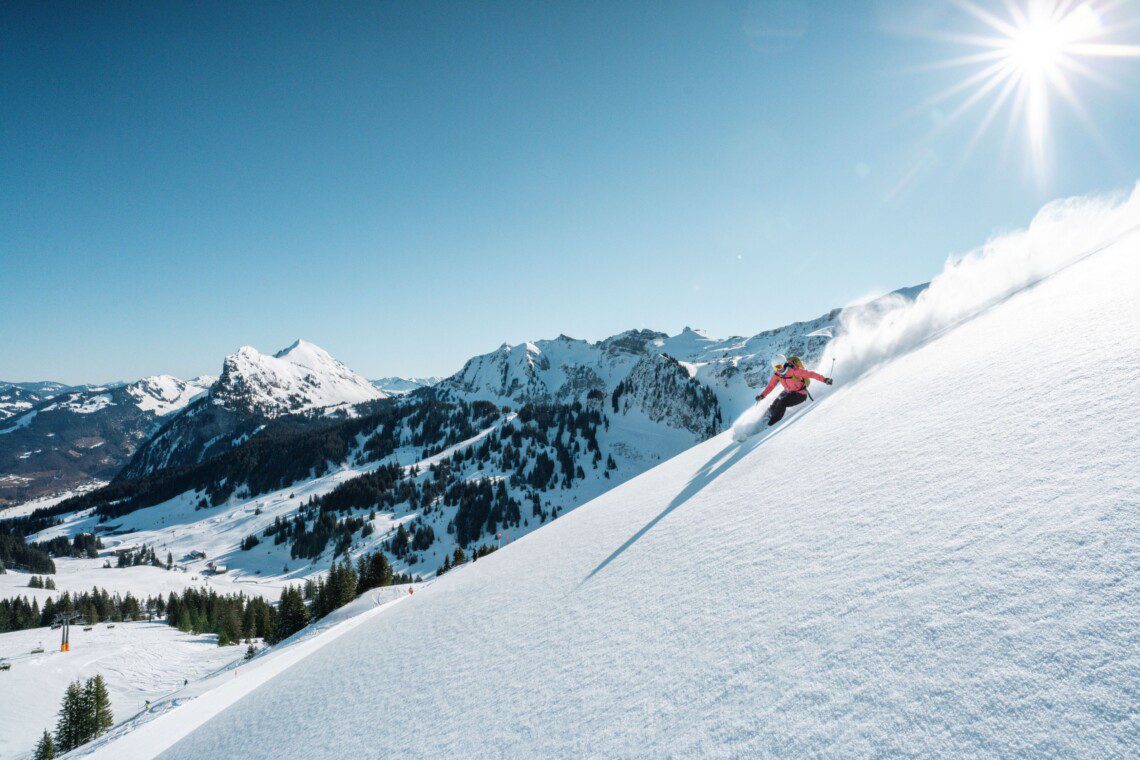 Skifahren Pulverschnee @Stefan Leitner, Mellau Tourismus